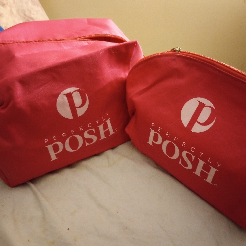 Perfectly Posh Pink Cosmetic Bag Set
